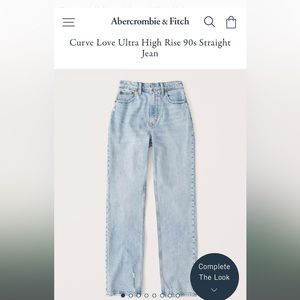 ABERCROMBIE THE 90’s STRAIGHT ULTRA HIGH RISE JEANS — CURVE LOVE